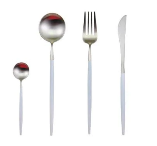 24-piece Stainless Steel Gold-Silver Luxury Cutlery - RoyalGlow