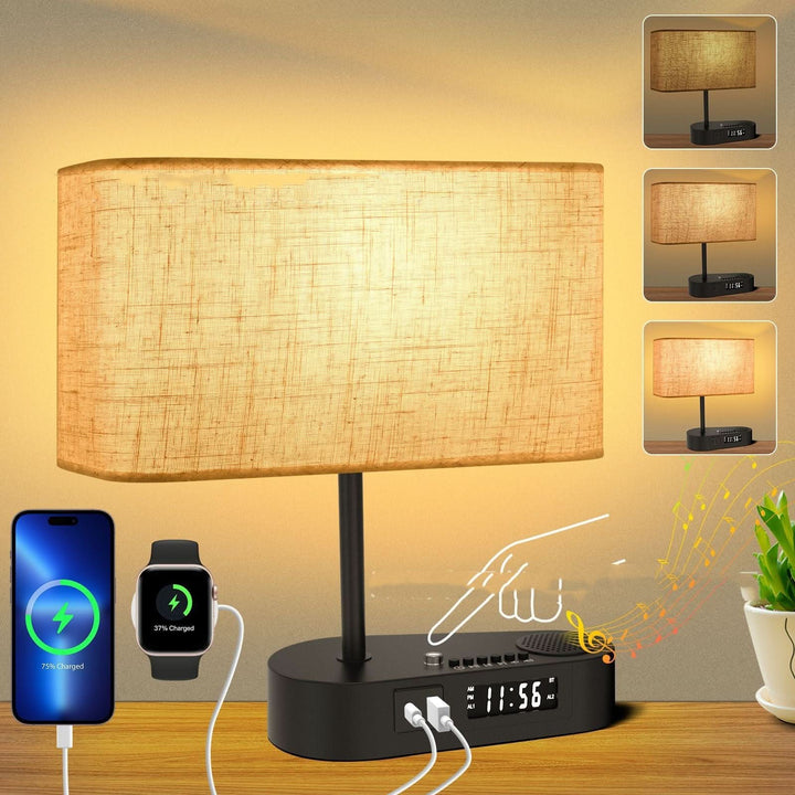 ARA - Alarm clock with charging connection and table lamp | Kalsten