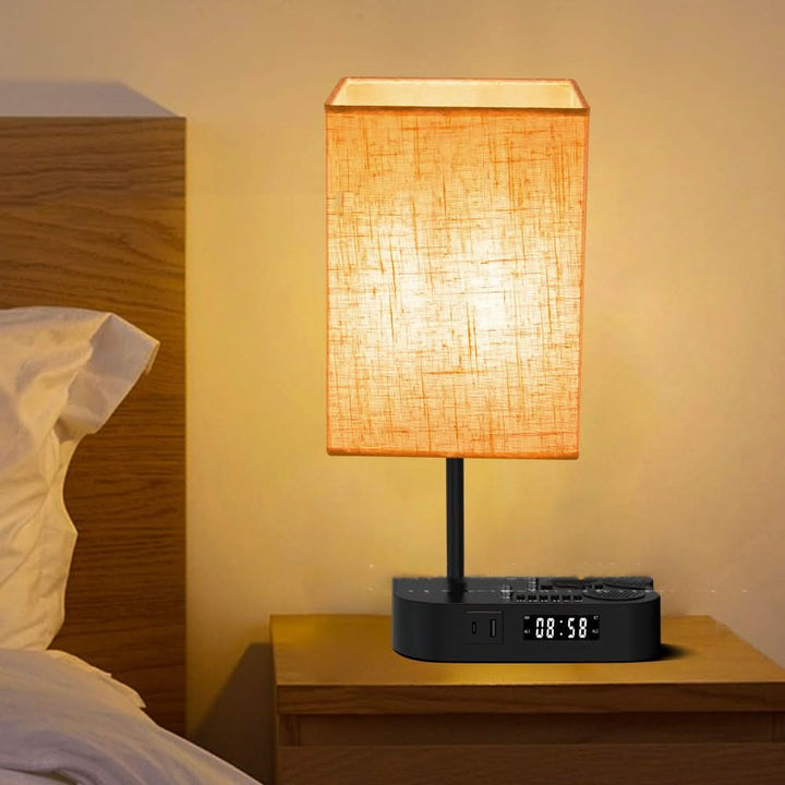 ARA - Alarm clock with charging connection and table lamp | Kalsten