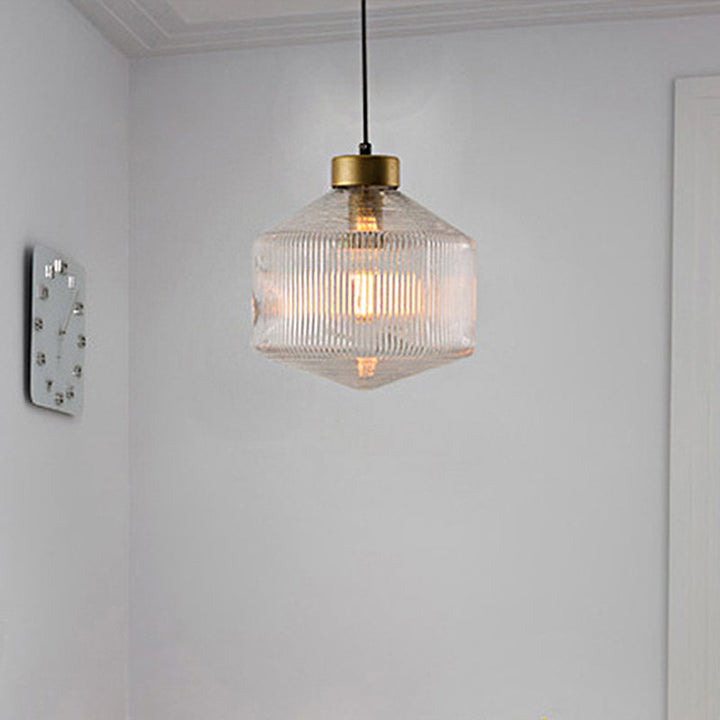 Modern Drum Chandelier made of Glass – Elegant Lighting for Dining Room and Living Room | Kalsten