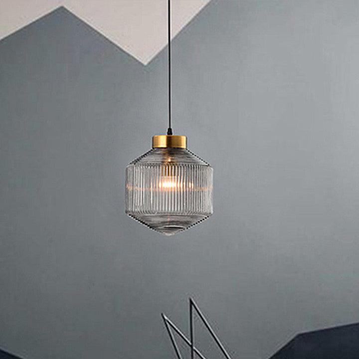 Modern Drum Chandelier made of Glass – Elegant Lighting for Dining Room and Living Room | Kalsten