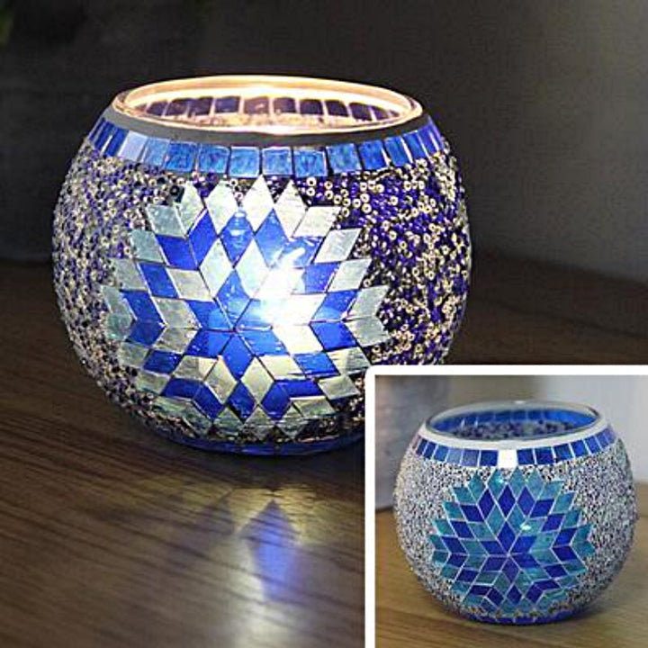 Kalsten | European Retro Glass Mosaic Tealight Holder