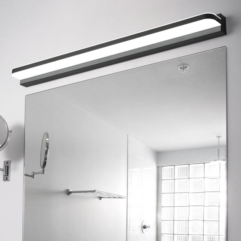 Rounded Corner Bath Bar Simplicity Stainless Steel LED Vanity Wall Light Fixture | Kalsten