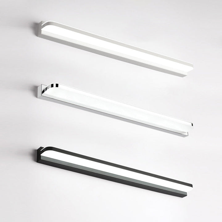 Rounded Corner Bath Bar Simplicity Stainless Steel LED Vanity Wall Light Fixture | Kalsten