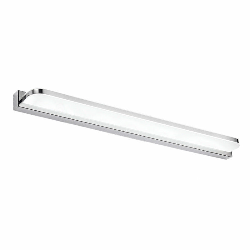 Rounded Corner Bath Bar Simplicity Stainless Steel LED Vanity Wall Light Fixture | Kalsten