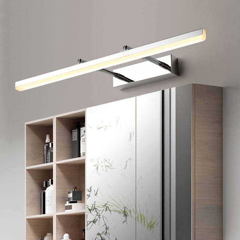 Minimalist Linear Sconce Light Fixture Metal Bathroom LED Vanity Lamp with Extendable Arm | Kalsten