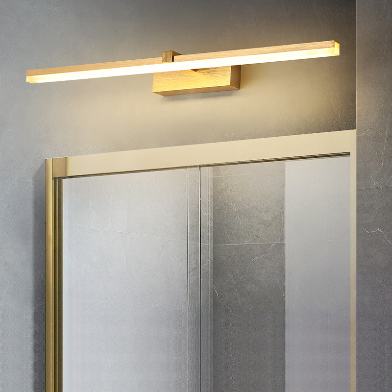Gold Stick Shaped Bath Lighting Simplicity Metal LED Vanity Light Fixture for Bathroom | Kalsten