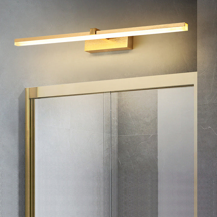 Gold Stick Shaped Bath Lighting Simplicity Metal LED Vanity Light Fixture for Bathroom | Kalsten