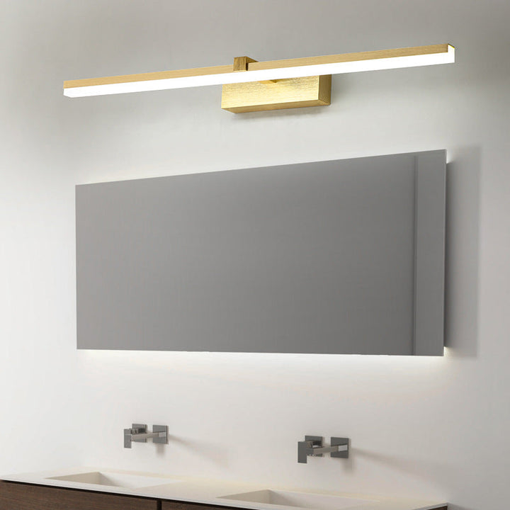 Gold Stick Shaped Bath Lighting Simplicity Metal LED Vanity Light Fixture for Bathroom | Kalsten