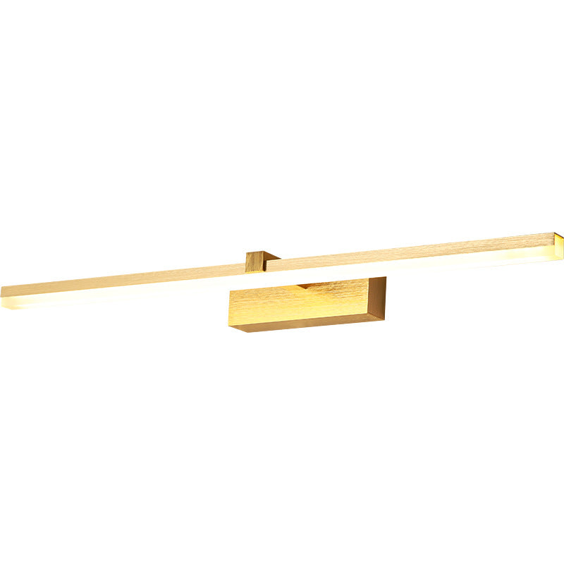 Gold Stick Shaped Bath Lighting Simplicity Metal LED Vanity Light Fixture for Bathroom | Kalsten