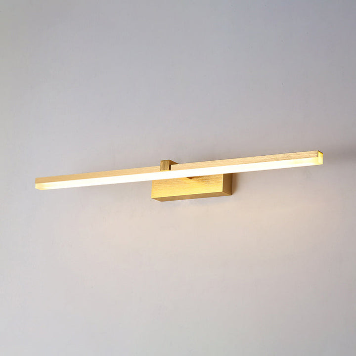 Gold Stick Shaped Bath Lighting Simplicity Metal LED Vanity Light Fixture for Bathroom | Kalsten