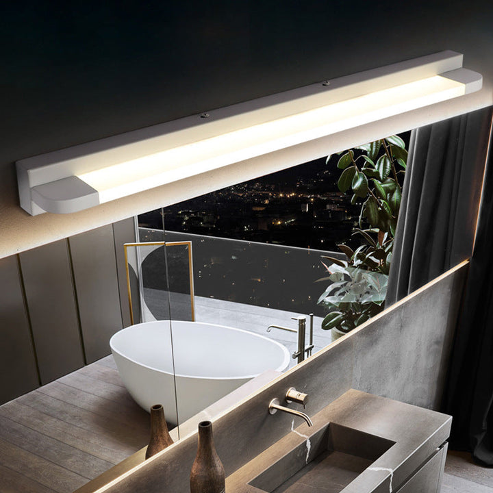 Bar Shaped Bathroom Sconce Light Acrylic LED Vanity Wall Light Fixture with Rounded Corner | Kalsten