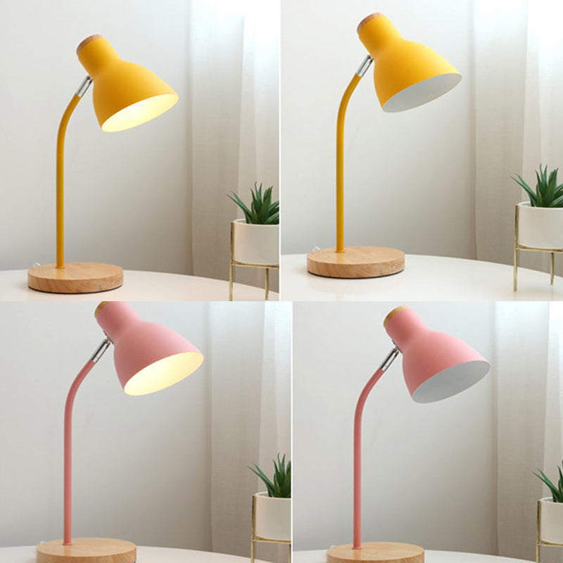 Flashlight-shaped swivel table lamp Macaron Metal 1-light night lamp for children's room | Kalsten