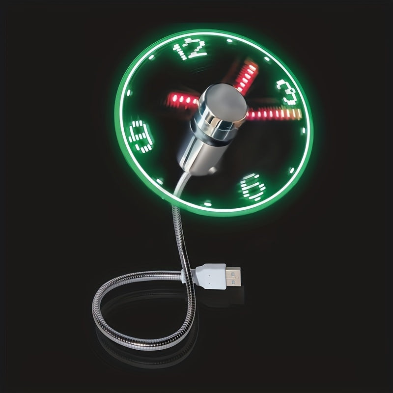 USB Desk Fan with LED Clock Display | Kalsten