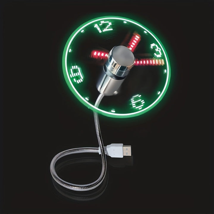 USB Desk Fan with LED Clock Display | Kalsten