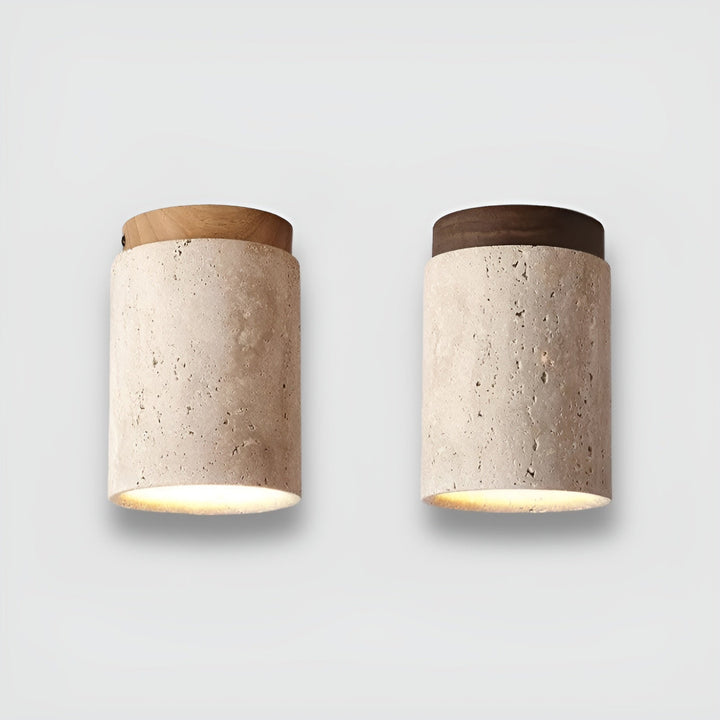 ZenElegance Wabi Sabi Luxury Ceiling Lighting - Natural Travertine LED Kalsten