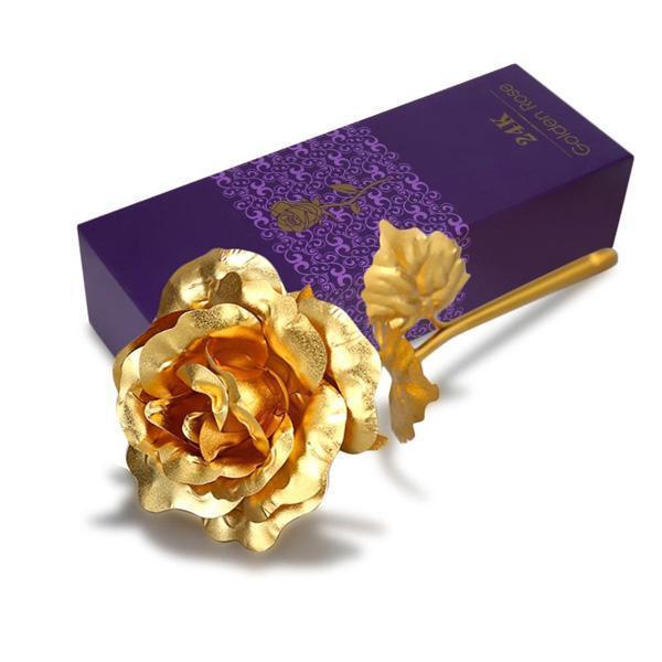 24K Gold Foil Rose With Box | Kalsten