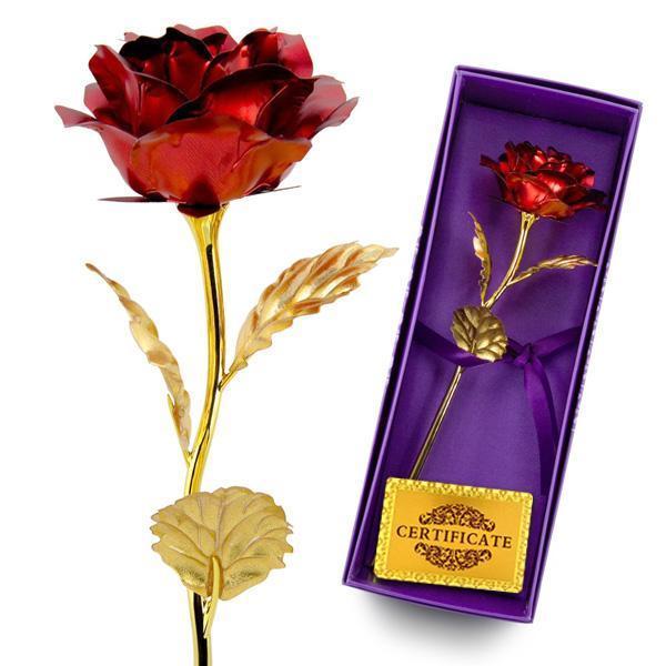 24K Gold Foil Rose With Box | Kalsten