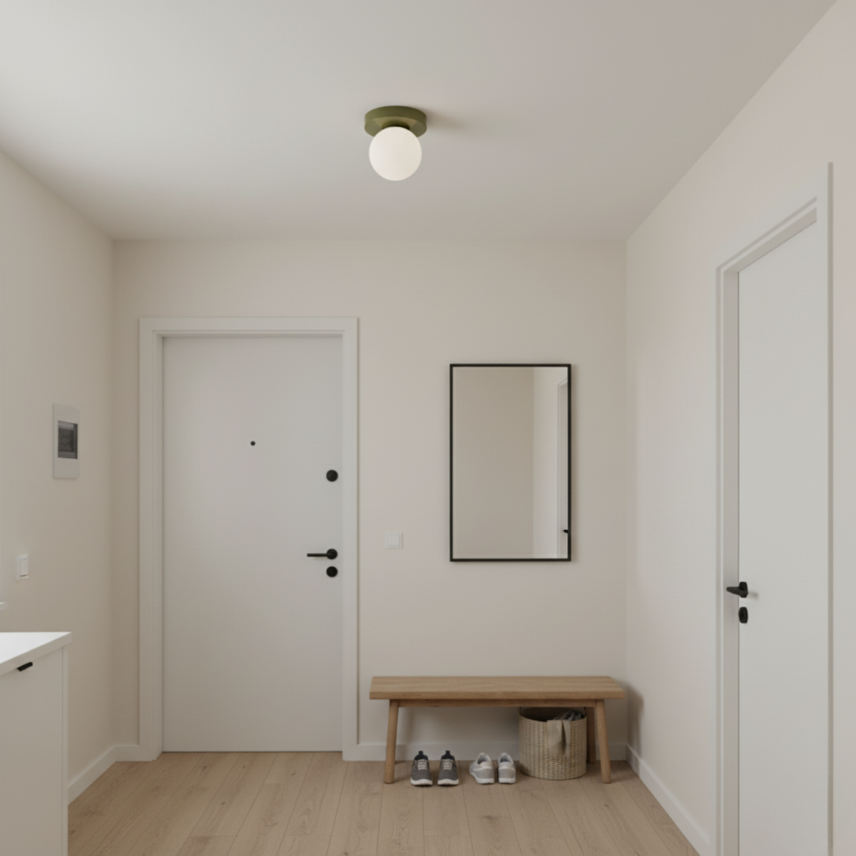 Frosted Glass Globe Wall & Ceiling Sconce