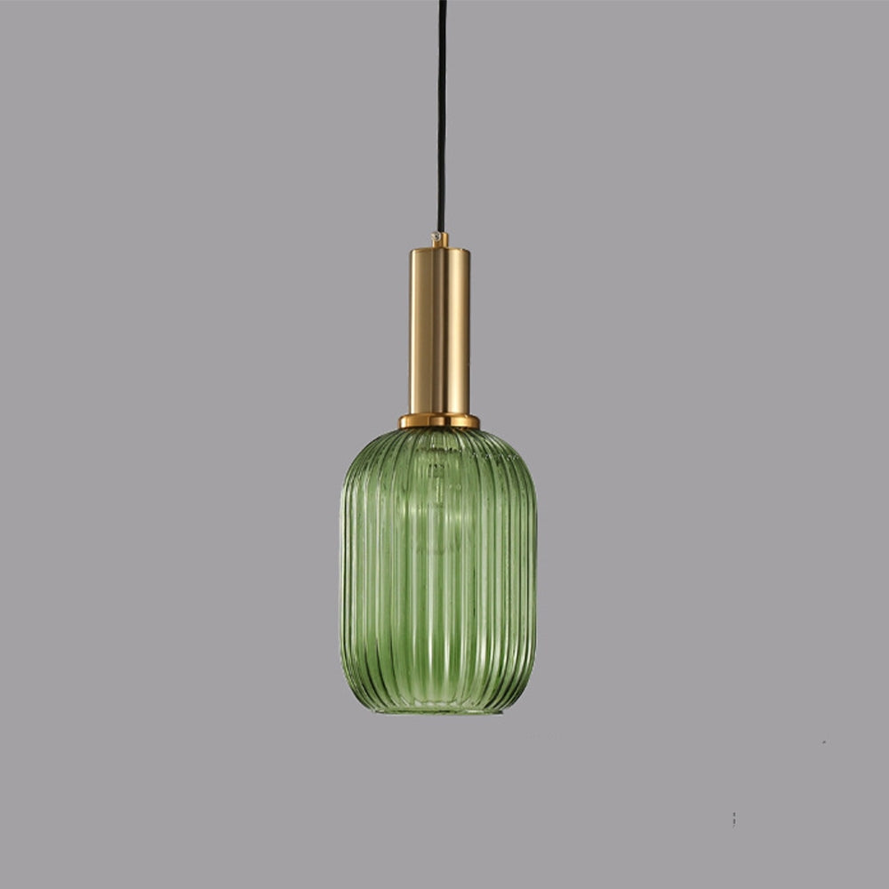 Vintage Stained Glass Lantern Shape Pendant Light | Kalsten