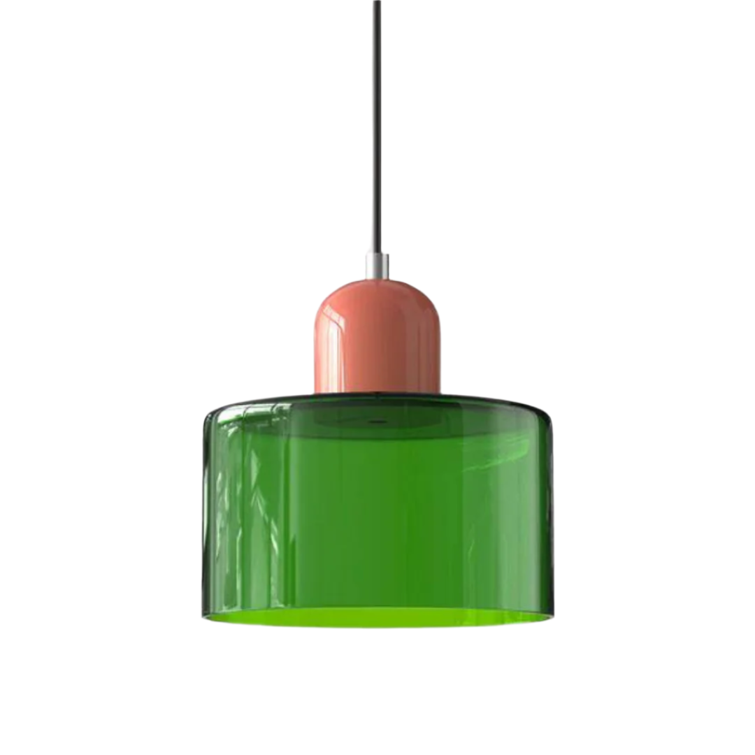 Glass pendant light – Elegant cylindrical pendant light for cozy living spaces | Kalsten