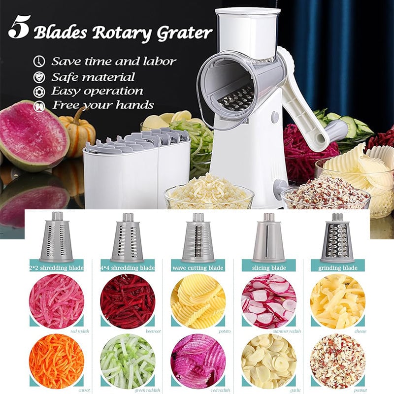 5 in 1 Rotary Cheese Grater | Kalsten