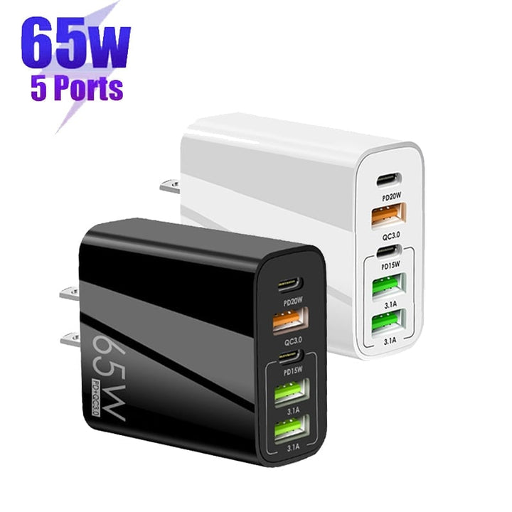 Kalsten | Multi Port Adaptor 65W Fast Charger - US Standard