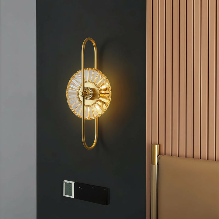 LED Wall Sconce – Art Deco Crystal Gold Iron E14 (25x63cm) | Kalsten