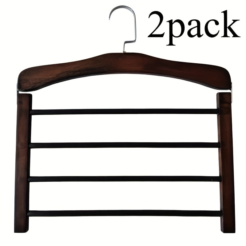 Wood Pants Hanger Multi-Layer 2 Piece Set | Kalsten