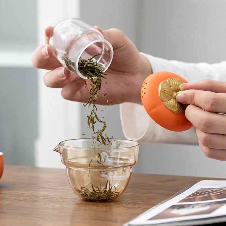 Mini Pumpkin Ceramic Teapot Set | Kalsten