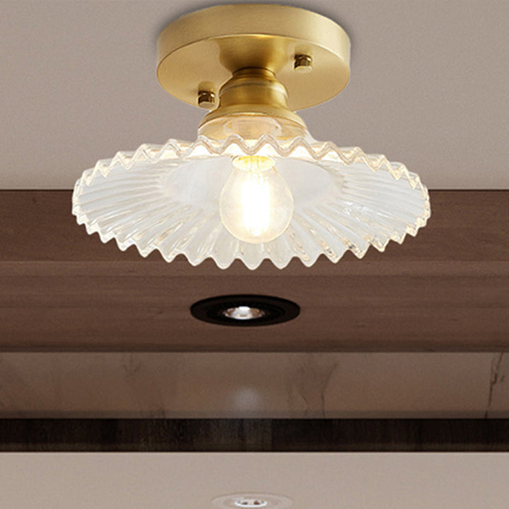 Vintage Glass Flush Mount Ceiling Lamp Kalsten