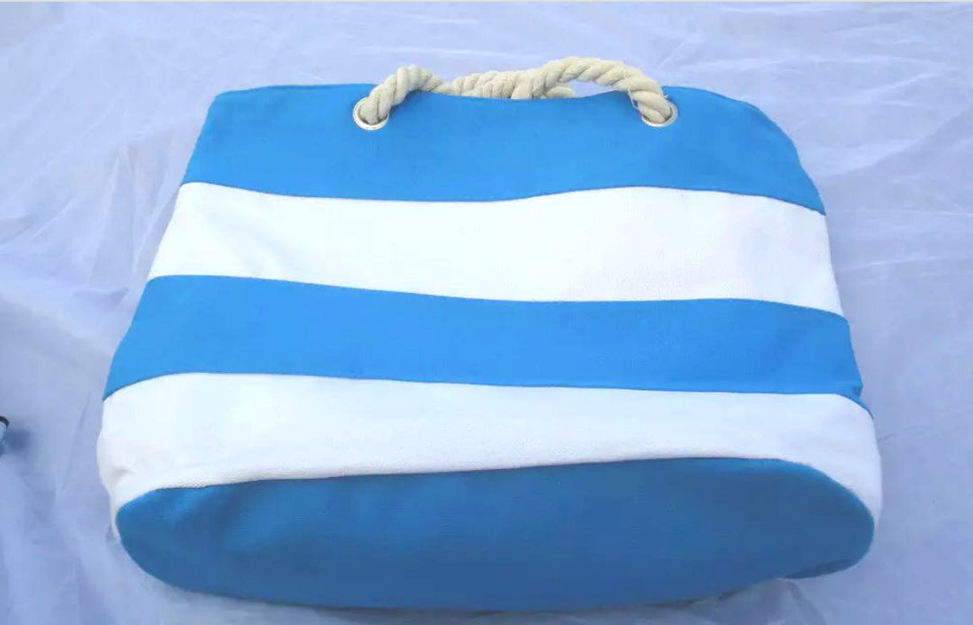 Stylish Beach Bag Made of Durable Canvas with Unique Rope Handle Kalsten