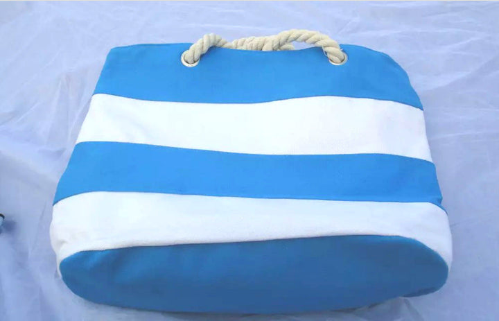 Stylish Beach Bag Made of Durable Canvas with Unique Rope Handle Kalsten