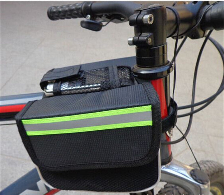 double pannier saddlebag with reflective safety strip and top handle Kalsten