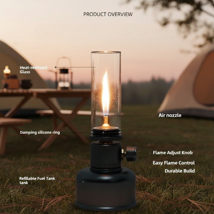 Mini Gas Flame Torch Table Lamp | Kalsten