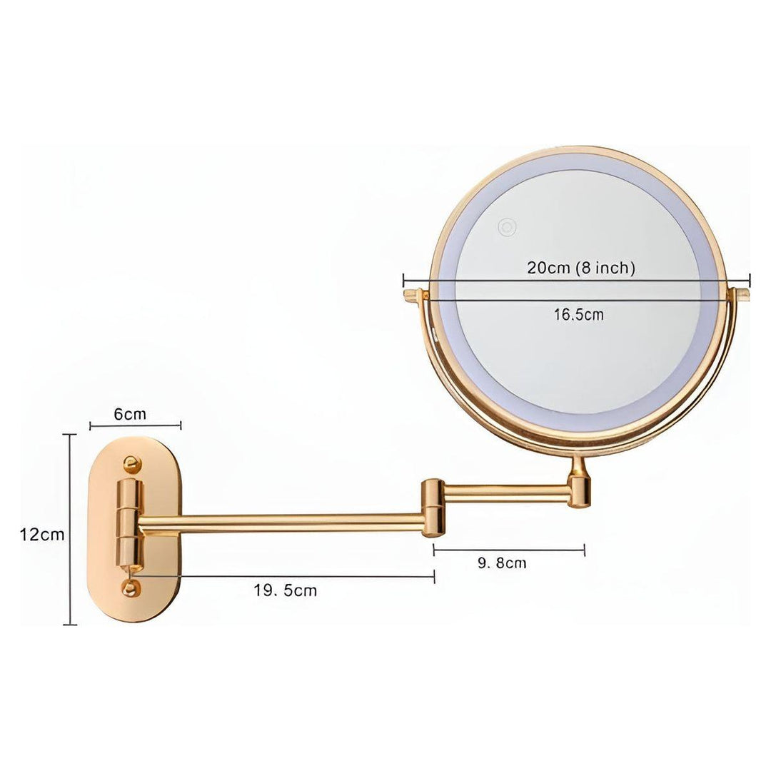 GlamGlow Mirror - Rechargeable, foldable magnifying LED makeup mirror | Kalsten