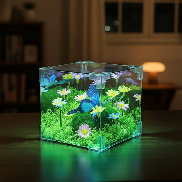 LED Butterfly Garden Cube Night Light Decor | Kalsten