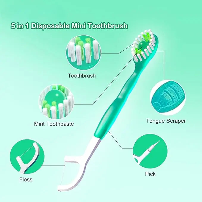 Kalsten | 26 pieces 5-in-1 mini toothbrush set