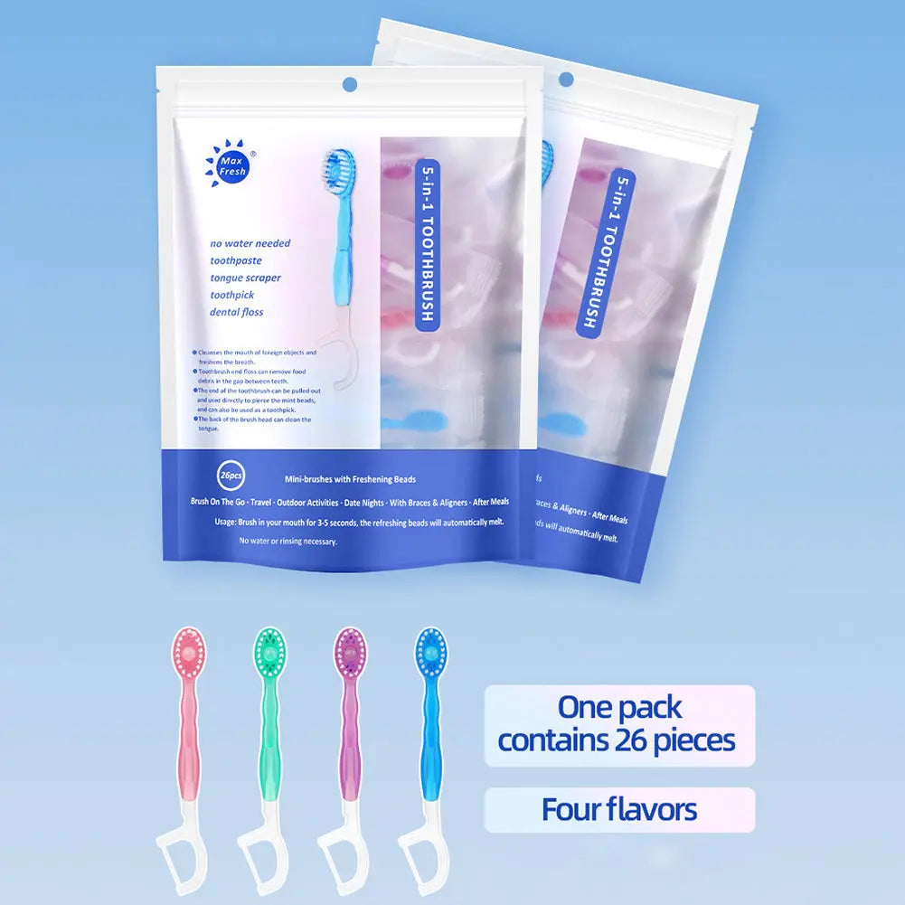 Kalsten | 26 pieces 5-in-1 mini toothbrush set