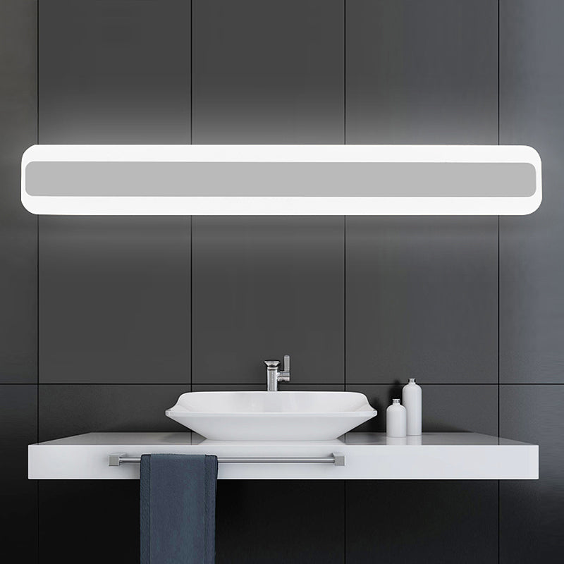Rectangular Acrylic LED Wall Mount Light Fixture Nordic Waterproof Vanity Wall Sconce for Bathroom | Kalsten