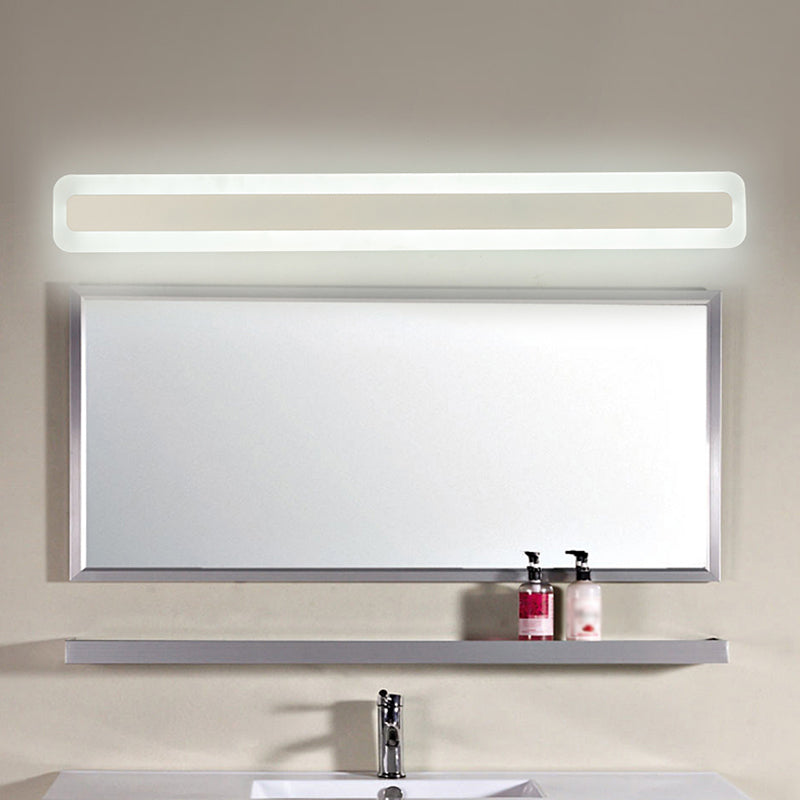 Rectangular Acrylic LED Wall Mount Light Fixture Nordic Waterproof Vanity Wall Sconce for Bathroom | Kalsten