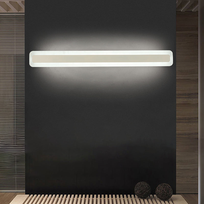 Rectangular Acrylic LED Wall Mount Light Fixture Nordic Waterproof Vanity Wall Sconce for Bathroom | Kalsten
