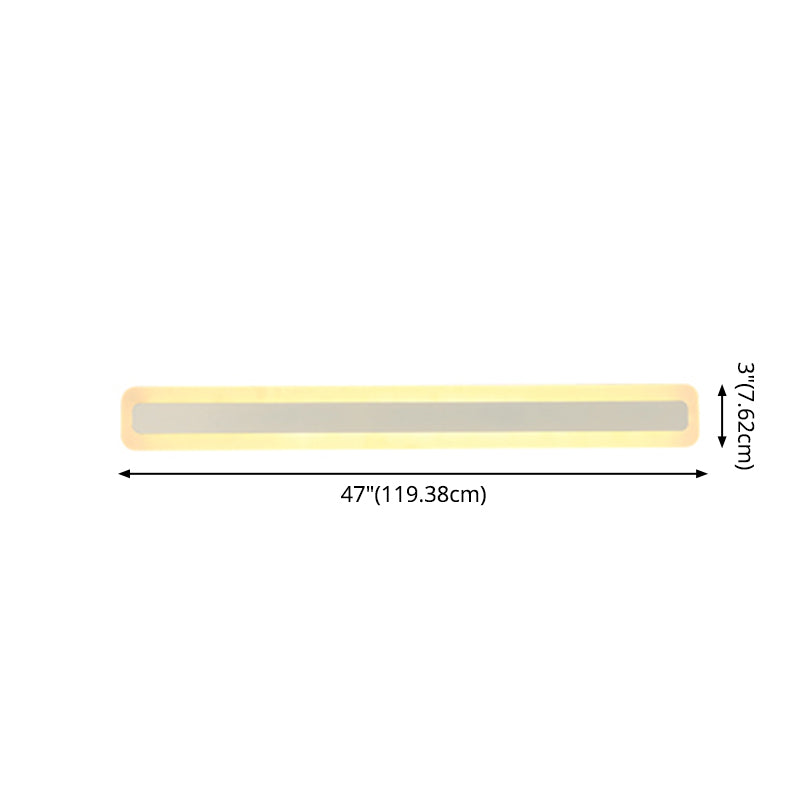 Rectangular Acrylic LED Wall Mount Light Fixture Nordic Waterproof Vanity Wall Sconce for Bathroom | Kalsten