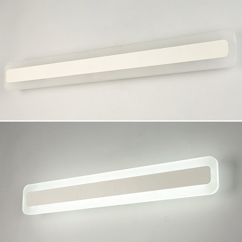 Rectangular Acrylic LED Wall Mount Light Fixture Nordic Waterproof Vanity Wall Sconce for Bathroom | Kalsten