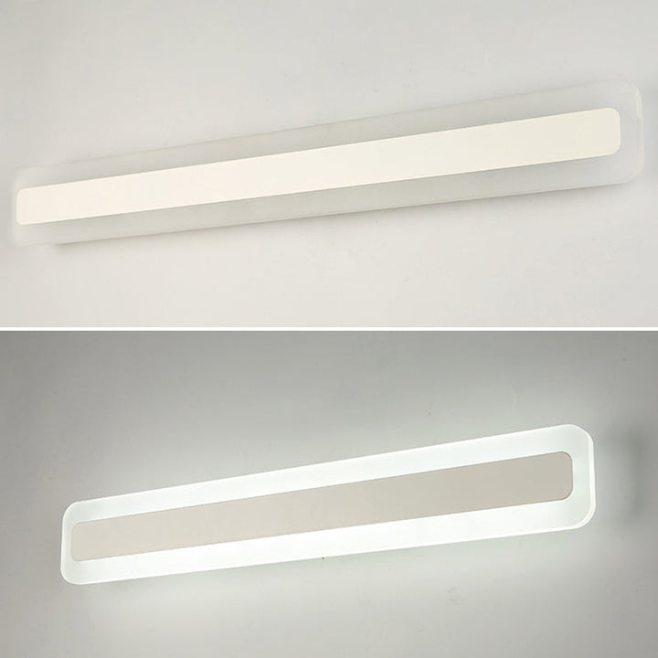 Rectangular Acrylic LED Wall Mount Light Fixture Nordic Waterproof Vanity Wall Sconce for Bathroom | Kalsten