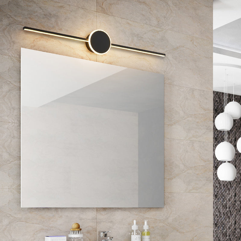 Linear Vanity Wall Light Fixtures Modern Minimalist Style Metal Single Vanity Light | Kalsten