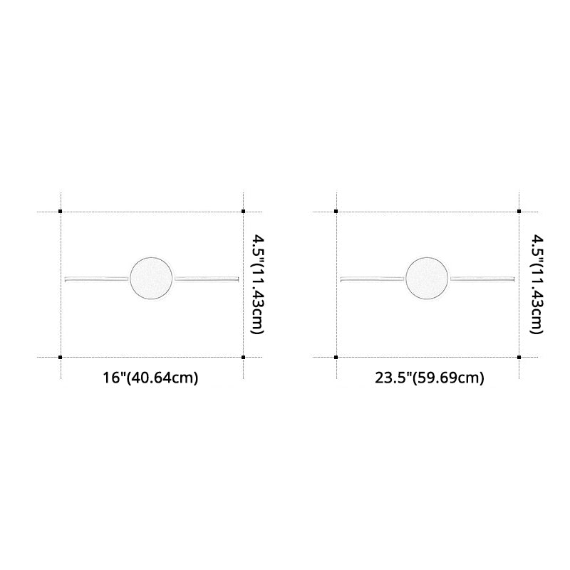 Linear Vanity Wall Light Fixtures Modern Minimalist Style Metal Single Vanity Light | Kalsten