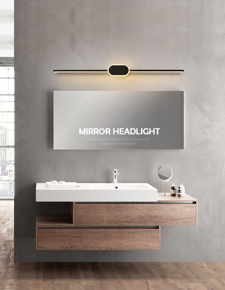 Linear Vanity Wall Light Fixtures Modern Minimalist Style Metal Single Vanity Light | Kalsten