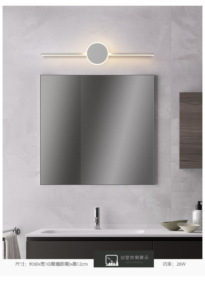 Linear Vanity Wall Light Fixtures Modern Minimalist Style Metal Single Vanity Light | Kalsten