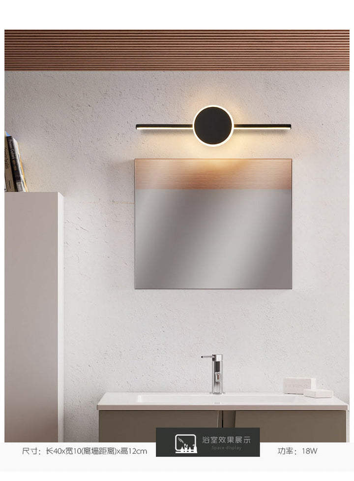 Linear Vanity Wall Light Fixtures Modern Minimalist Style Metal Single Vanity Light | Kalsten